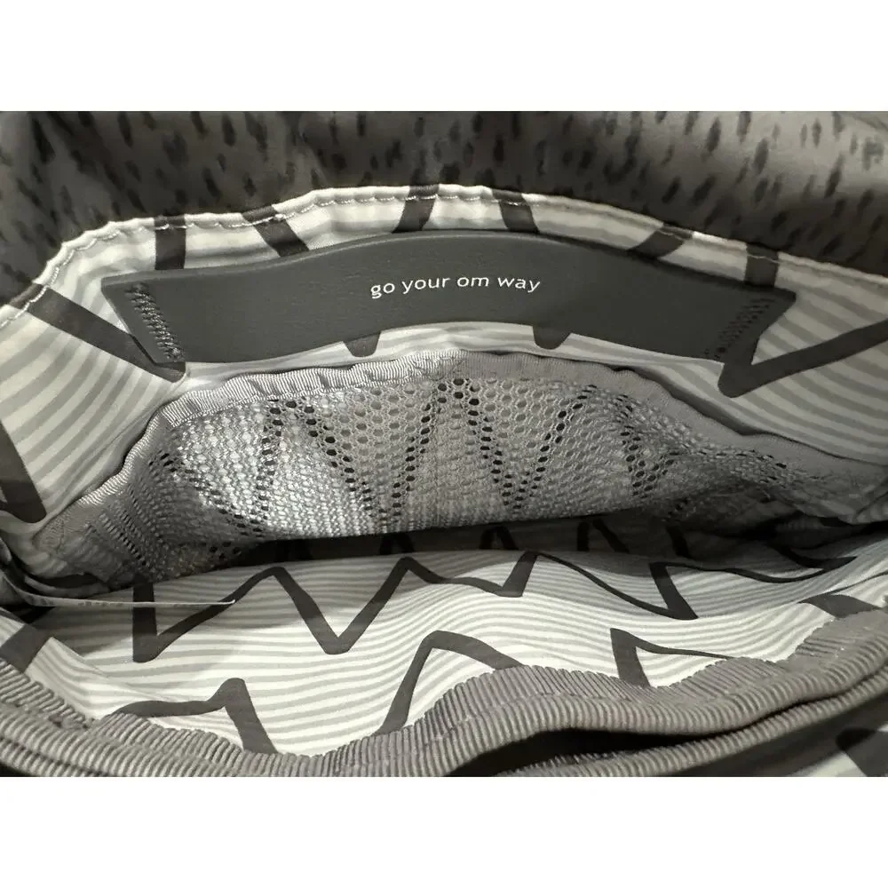 lululemon athletica Go Your Om Way Gray Pink Crossbody Bag Zip Pouch Strap- NWOT